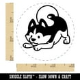 thumbnail image 2 of Siberian Husky Play Bow Dog Self-Inking Rubber Stamp Ink Stamper - Pink Ink - Small 3/4 Inch, 2 of 7