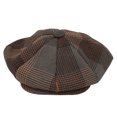 thumbnail image 3 of Montique Glen Plaid Newsboy Cap in Brown - H29, 3 of 4
