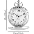 thumbnail image 2 of Minzimin Set of 2 Classic Pocket Watch with Chain for Men and Women, 2 of 7