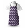 thumbnail image 4 of Floral Apron, Ornamental Tulips Inspired Violet Motifs, Unisex Kitchen Bib with Adjustable Neck for Cooking Gardening, Adult Size, Purple Pale Mauve, by Ambesonne, 4 of 4