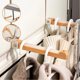 thumbnail image 5 of Foldable Wood Over The Door Hook Multipurpose Heavy Duty Coat Storage Hanger, 5 of 5