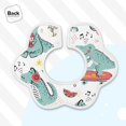 thumbnail image 4 of Hirioo Music Lover Dinosaur for Baby Cotton Petal Bib Drool Bibs for Baby Boy Unisex, 4 of 9