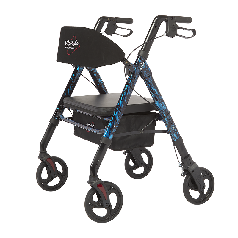 Lifestyle Mobility Aids Regal Bariatric 4 Wheel Rollator with Universal