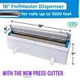 thumbnail image 2 of IDL Packaging WP-180DA 18" FoilMaster Dispenser for Aluminum Foil Roll, White, 2 of 8