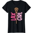 thumbnail image 2 of 100% Cotton Unisex Lacrosse Girl Stick Lax Girl Player Goalie Women T-Shirt, 2 of 5