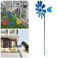 thumbnail image 4 of 28in Decorative Lawn Ornament Wind Mill Wind for Backyard Yard Decor Blue, 4 of 6