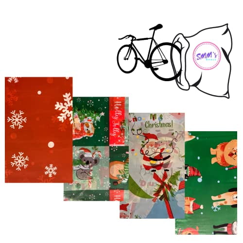bike christmas wrapping bag