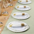 thumbnail image 6 of 100 Pack Gold Plastic Silverware with Pre Rolled Napkins for 100 Guests, Heavyweight Gold Disposable Utensils Sets Includes 300 Plastic Cutlery, and 100 Napkins for Party & Wedding, 6 of 6