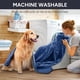 thumbnail image 4 of Cobija para Perro,150 * 127 CM Manta Impermeable para Perros,Prueba de Orinas Líquidas para Sofá Cama para Perros Pequeños,Medianos y Grandes,Lavable(Azul), 4 of 7