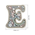 thumbnail image 2 of Diamond Art Keychains, 1 PCS Diamond Art Painting Letters Keychains Initial Alphabet Kit DIY Key Chain 5D for Gift, E, 2 of 5