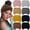 Solid2, variant on Boho Extra Wide Headbands For Women 7'' Large Headband Twist Head Bands Women's Hair Band Stretchy Turban Styling Accessories 8 Pack