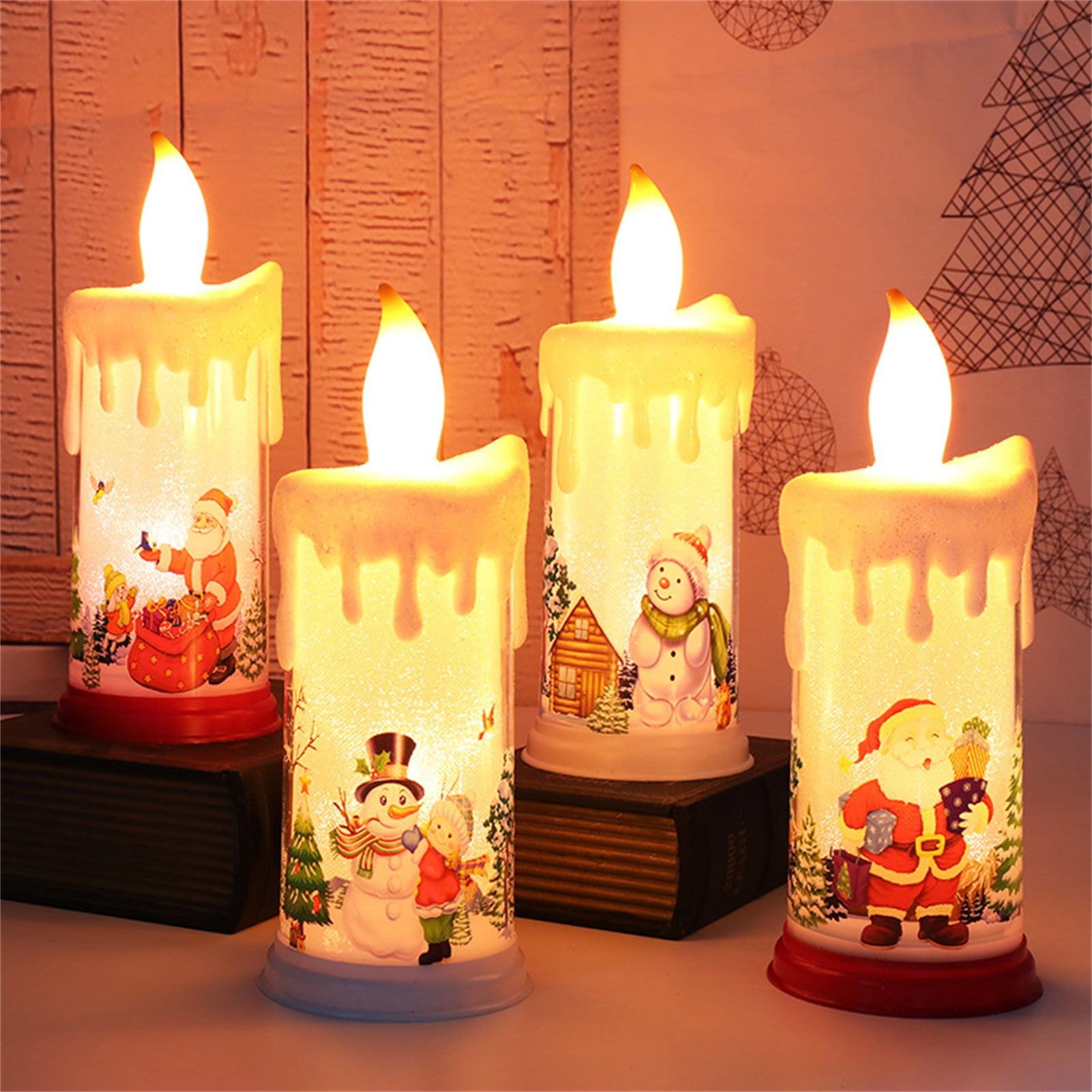 GROFRY Candle Lamp Creative Eyecatching Simulation Flame Christmas LED