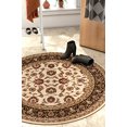 thumbnail image 3 of Well Woven 549324R Sarouk Tapis Rond Traditionnel, Ivoire - 3 Pi. 11 Po., 3 of 5