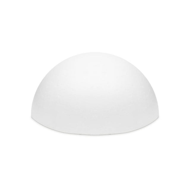 Bola de espuma Juvale, semiesfera blanca, 11,4 cm de diámetro, para manualidades