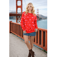 thumbnail image 2 of SOCAL LOOK Women Valentine Heart Sweater - Cute Casual Acrylic Pullover, Perfect for Valentine's Day, 2 of 5