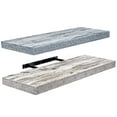 thumbnail image 6 of Sorbus 2 Pack Wood Floating Shelves Wall Hanging Length 24-inch, Rustic Blue/White, 6 of 9