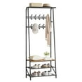thumbnail image 1 of EDTara Wooden Coat Rack with Shoe Bench, Sturdy Shoe Rack Organizer for Hallway, Mudroom, Bedroom, 1 of 8
