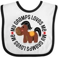 thumbnail image 3 of Inktastic My Gramps Loves Me Childs Horse Boys or Girls Baby Bib, 3 of 4