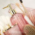 thumbnail image 4 of Set de accesorios de baño Kukikan Designer Pink Glass, 4 piezas, 4 of 8