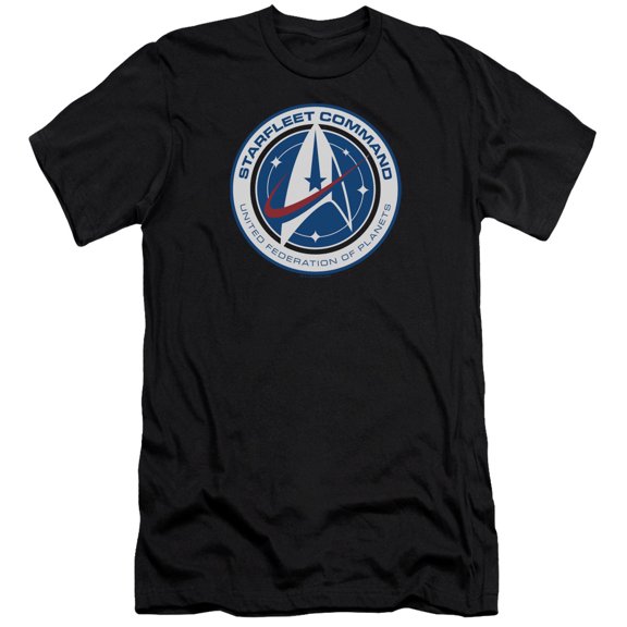 Star Trek Discovery Starfleet Command Hbo Adult 30/1 T-Shirt Black