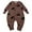 Coffee, variant on Gibobby Baby Boy Girl Western Clothes Cow Print Long Sleeve Romper Jumpsuit One Piece Newborn Fall Winter Outfit(Coffee,6-12 Months)