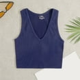 thumbnail image 4 of BLTIBY Women's Shapewear Tank Top Shaping U Neck Camisole Tops Tummy Control Solid Color Vest Seamless Slimming Sleeveless Shaper Navy M, 4 of 4