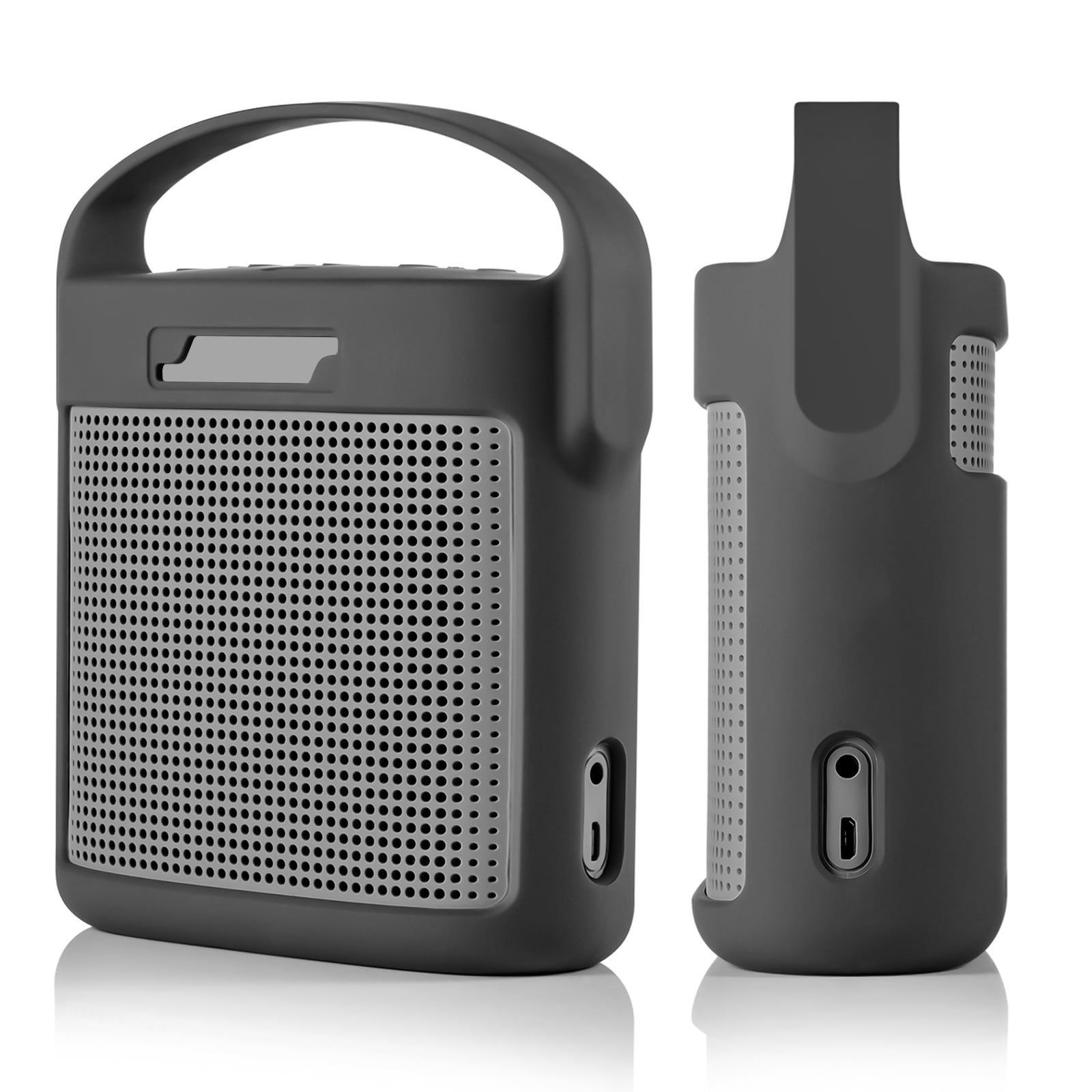 Black Silicone Dust-Proof Carrying Case for Bose Speaker with Metal Clip Aotnex Portable Case for Bose SoundLink Color Speaker II 