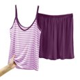thumbnail image 5 of SROBPTY Pajama Set for Womens Print Crew Neck Sleeveless Tops Sleepwear Shorts, 5 of 5