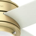 thumbnail image 3 of Hunter Fan Company Hepburn 44 In Vintage Ceiling Fan w/ LED Light, Modern Brass, 3 of 7