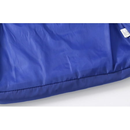 

TOWED22 Baby Girl Jacket Little Girls Stylish Cool Fleece Trench Coat Winter Windproof Jacket with Big Pockets Blue