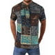 thumbnail image 2 of Camiseta de manga corta estampada cómoda de lino y algodón informal a la moda para hombre Pompotops  oipoqjl48135, 2 of 6