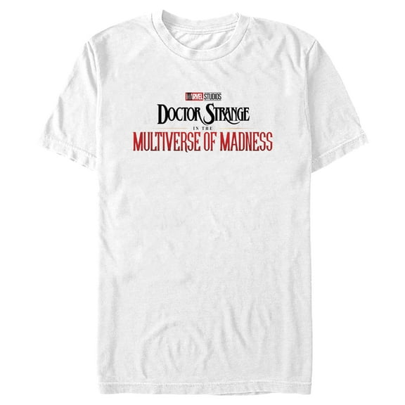 Men's Marvel Doctor Strange in the Multiverse of Madness Main Logo Graphic Tee White 2X Large