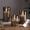 Gray, variant on Flameless Candles LED Pillar Candle with Remote and Timer, Battery Operated Candles with Realistic 3D Wick Acrylic Electric Fake Candles-Gold 4''x5''x6''