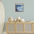 thumbnail image 4 of Stupell Industries Eclectic Blue Rolling Waves Brown Floating Frame Canvas Art, 18 x 18, by Melissa Wang, 4 of 8