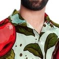 thumbnail image 5 of Fruit Men's Short Sleeve Poplin Shirts, Casual Printed Button Down Tops for Summer Beach, Unisex with Spread Collar, 5 of 6