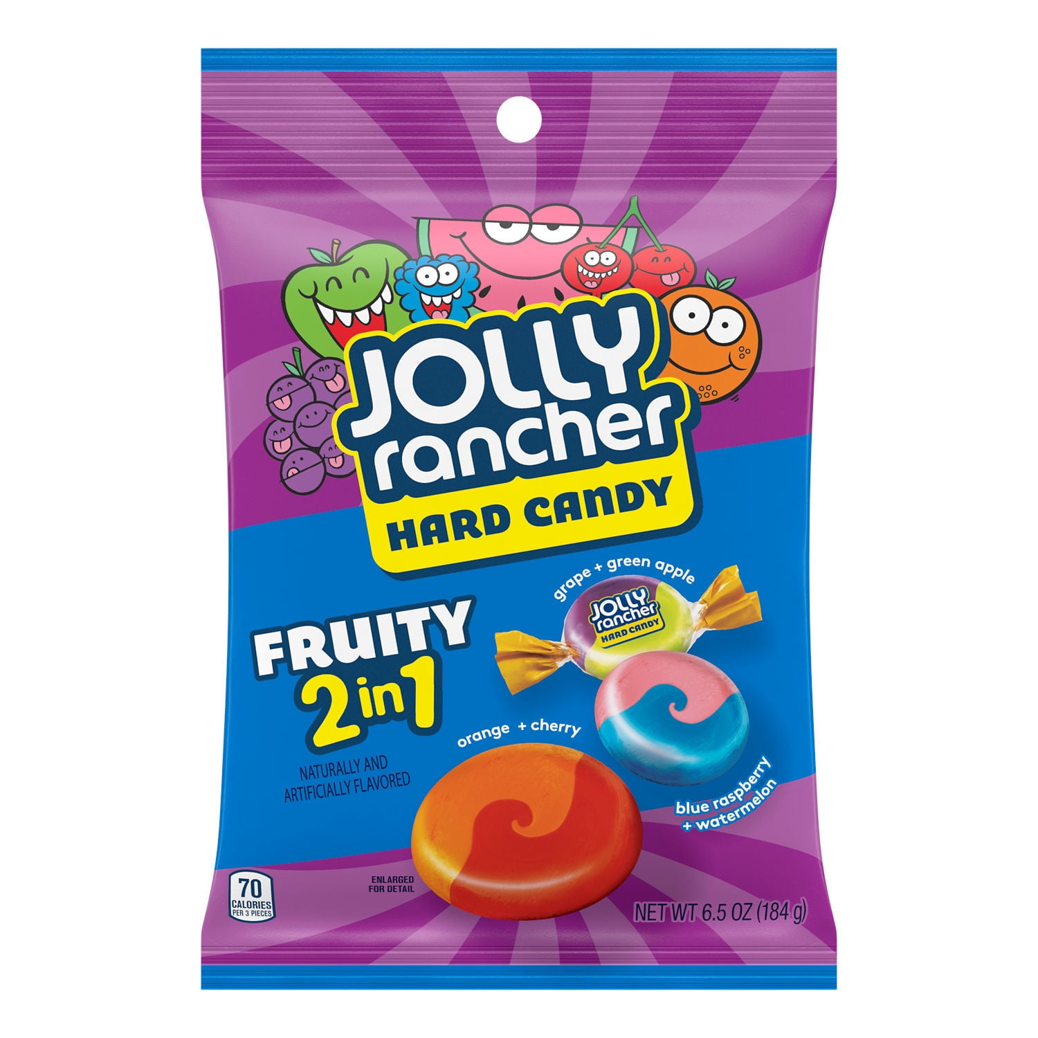 Jolly Rancher Hard Candy Fruity 2 in 1 Medium Peg, 6.5 oz. - Walmart.com