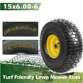 thumbnail image 3 of Set of 2 18x8.50-8 Lawn Tires with Rim, 18x8.5-8 Mower Tractor Turf Tire, 4 Ply Tubeless, 620lbs Capacity, 3" Centered Hub, 3/4" Bushing, 3 of 9