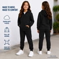 thumbnail image 2 of Real Love Girls Jogger Set Lightweight Fleece Zip Up Hoodie Sweatshirt and Sweatpants 2 Piece, 2 of 7