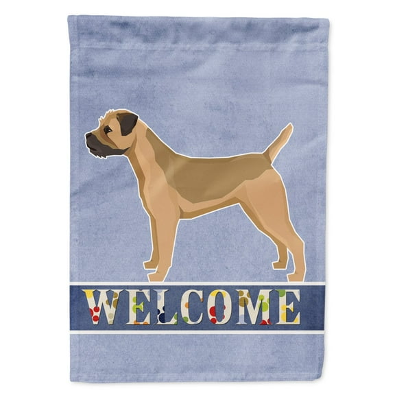 Border Terrier Welcome Flag Canvas House Size