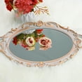 thumbnail image 2 of LZYMSZ Decorative Mirror Tray, Vintage Oval Display Tray for Perfume, Makeup, Jewelry, Cosmetic Tray, Serving Tray for Dressing Room, Bedroom, Living Room(Gold), 2 of 8