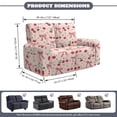 thumbnail image 3 of Xoenoiee Cherry Bow Star Print Loveseat Recliner Covers 2 Seater Stretch Reclining Loveseat Cover, Machine Washable Recliner Loveseat Covers, Furniture Protector for Dog Kid, 3 of 6