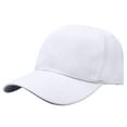 thumbnail image 3 of 2-Pack Plain Baseball Cap for Men & Women Adjustable Size Outdoor Activities White & White, 3 of 7