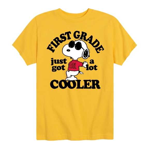 Peanuts - Just Got Cooler First Grade - Snoopy -  Toddler And Youth Short Sleeve T-Shirt