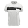 thumbnail image 4 of Rhuody Short Sleeve mens t shirt Round Neck Tee Pullover Striped Printed Lightweight Tops Clothes White 2XL, 4 of 7