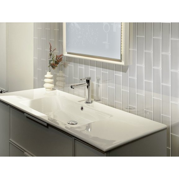 Apollo Tile 20 Pack 3-in x 12-in Abalone Gray Rectangular Subway Glossy Finished Glass Mosaic Wall Tile (5 sq ft/case)