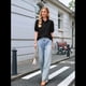 thumbnail image 5 of Camisas de Mujer con Botones, Mangas Abullonadas, Cuello Alto, Blusas Elegantes e Informales. Negro XL, 5 of 8