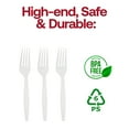 thumbnail image 7 of Smarty 7" White Plastic Disposable Forks 1000ct, 7 of 7