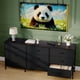 thumbnail image 3 of Yeshouse Mueble para TV de 63" con 9 cajones de tela y tablero de madera, consola multimedia con marco de metal, organizador de almacenamiento para dormitorio o sala de estar, 27" de profundidad, 3 of 9