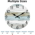 thumbnail image 2 of Wall Clock, Silent Non Ticking Battery Operated, Rustic Coastal Country Clock Decorative for Bathroom Kitchen Bedroom, 2 of 10