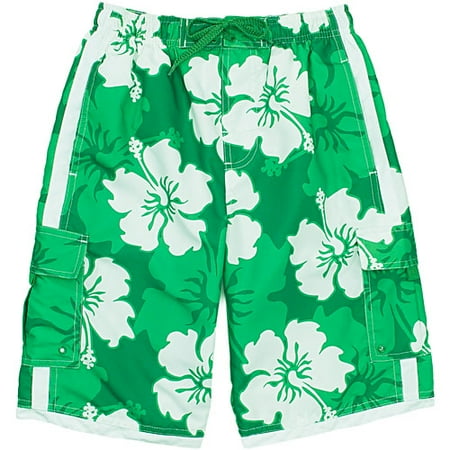 Sand 'n' Sun - Boy's Hawaiian Style Swim Trunks